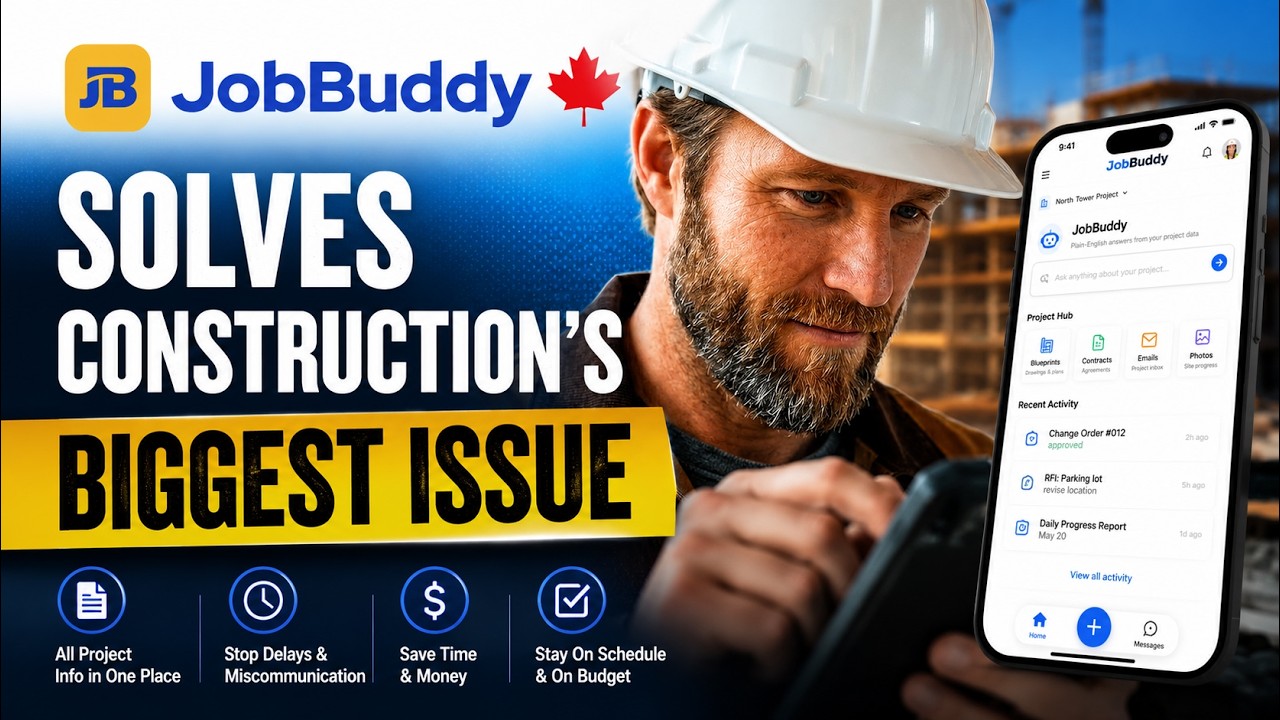 JobBuddy 2-minute tour video - JobBuddy solves construction's biggest issue